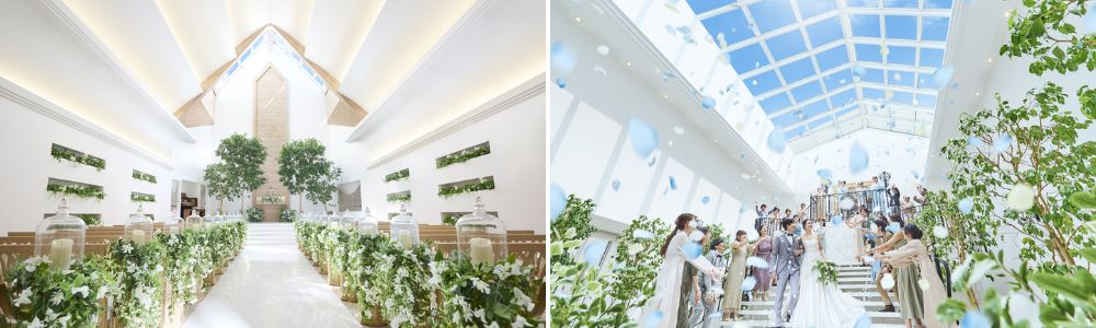 アルカンシエル金沢のチャペルでの模擬挙式風景